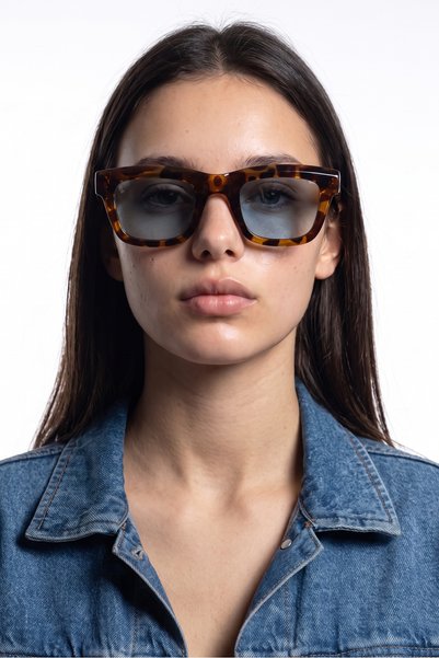 Velmor Leopard Blue Sunglasses