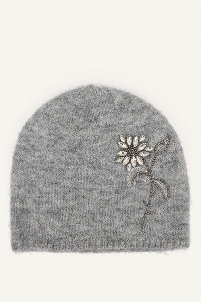 Stone Embellished Floral Women's 3D Beret I0943Ax26Wn