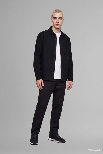 Regular Fit Pocketed Woven Long Sleeve Shirt H6555Ax26Au