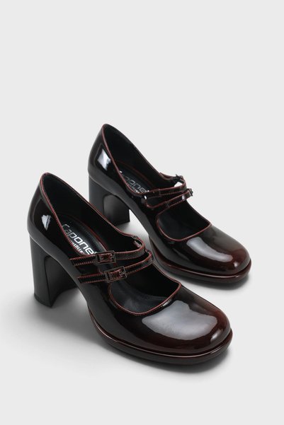 Jeana Platform Sole Shiny Mary Jane Shoes