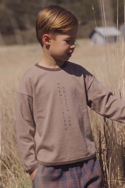 Wide Cut Seasonal Long Sleeve T-Shirt 2-8 Years S Mink