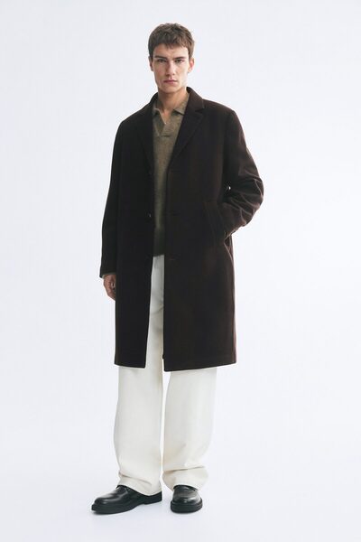 Single-Breasted and Wool-Blend Coat