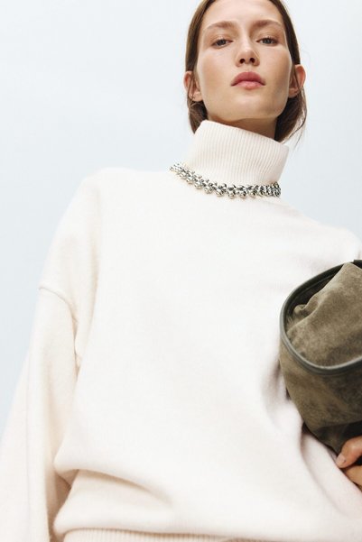 Half Turtleneck Oversize Sweater