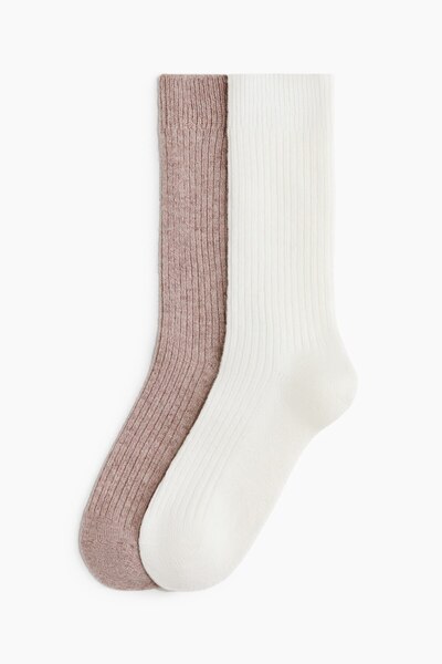 2 Pack Rubber Braided Socks