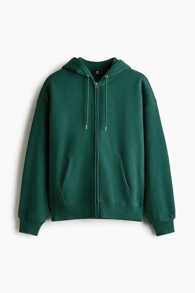 Hooded and Zippered Top Oversized Fit