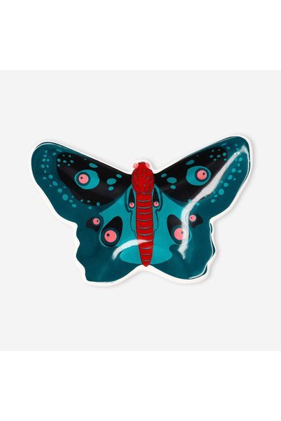 Green Butterfly Shaped Ceramic Plate