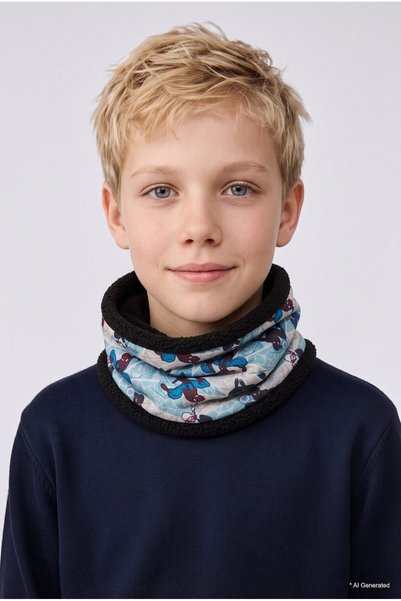 Marvel Spiderman Printed Fleece Neck Collar Scarf for Boys I2659A826Wn