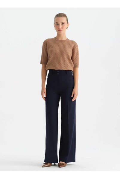 Navy Blue Women's Trousers 26Ksl5665