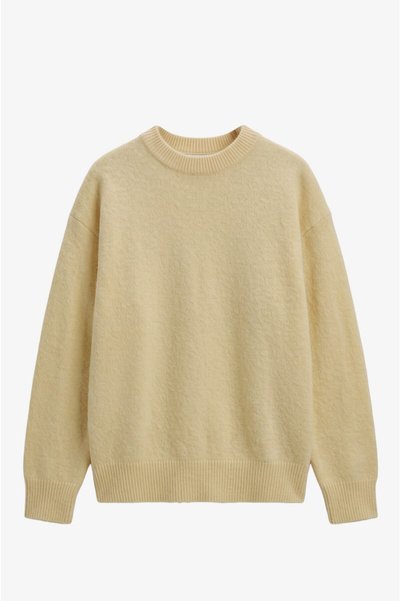 Yellow Nara Crew Neck Soft Sweater