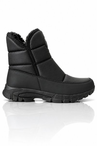 Women's Black Waterproof Winter Snow Boots