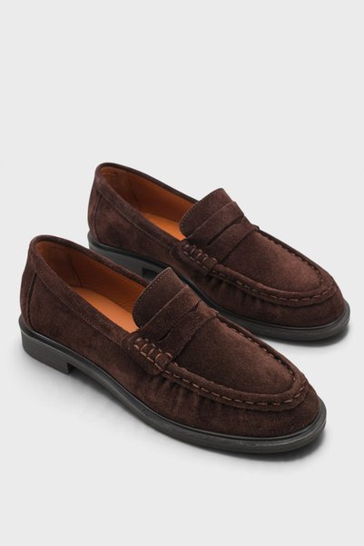 Dotti Genuine Leather Suede Women's Loafer Shoes