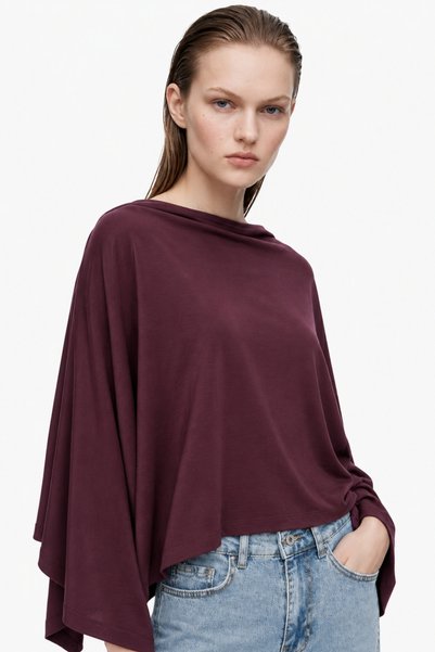 Asymmetrical Cut Casual Bluz