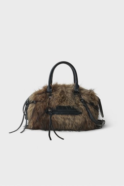 Faux Fur City Crossbody Bag
