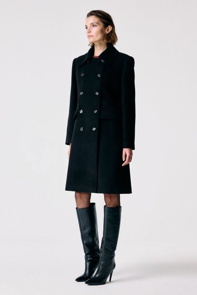 Black Double-Breasted Coat