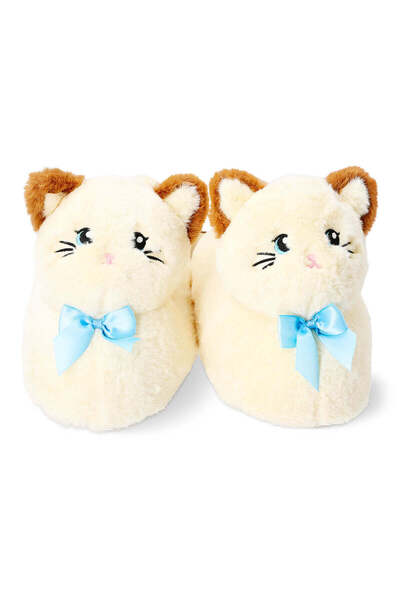 White Cat Shaped Plush Slippers 37/38