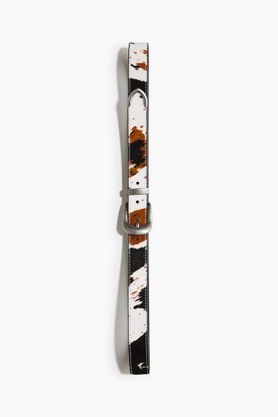 Thin Feather Leather Belt