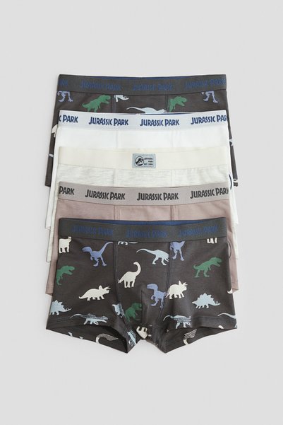 5-Pack Cotton and Printed Boxer Shorts