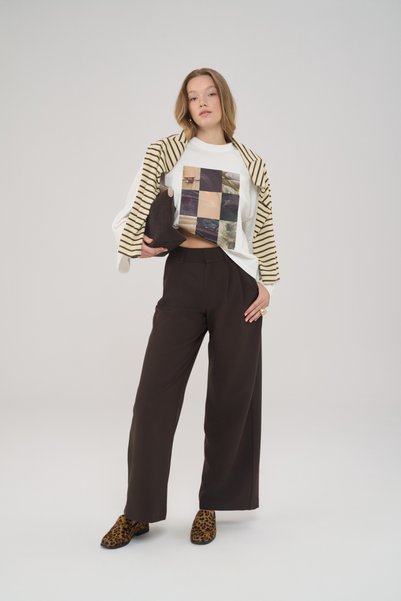 Karen Kahve Palazzo Pants