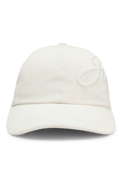 50566695 White Women's Hat with Logo Print