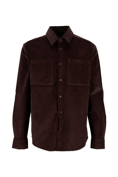 N6Wm-Gml4220 Brown Men's Relaxed Fit Shirt
