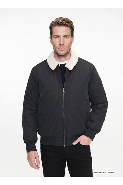 W2620029 Black Men's Regular Fit Jacket