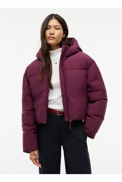 Dw0Dw23414V11 Purple Women's Woven Long Sleeve Jacket with Pockets