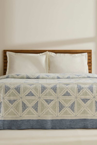 Lunel Single Blanket Blue