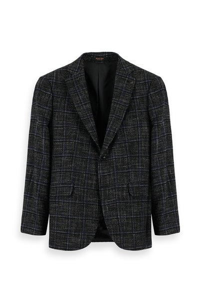 4 Drop Relaxed Fit Comfortable Cut Wool Plaid Italian Jacket