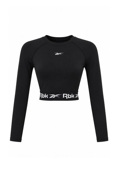 Long Sleeve T-Shirt Women Black Id Train Cutout Long Slee