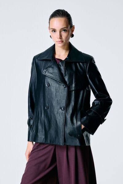 Black Short Trench Coat