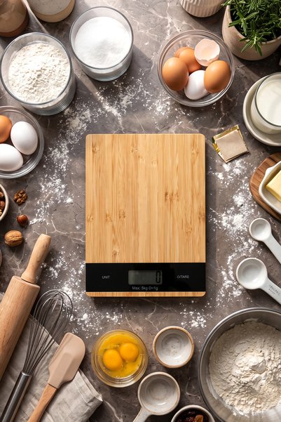 Bamboo Precision Digital Kitchen Scale, Precision Kitchen Scale