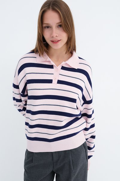 Striped Knit Sweater K10375