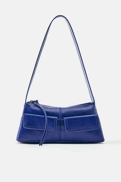 Suede Pocket Shoulder Bag