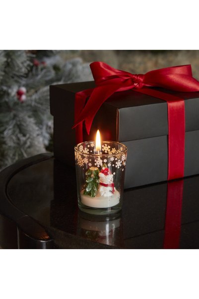 New Year Tiny Figure Glass Candle 5.5X6.5 cm