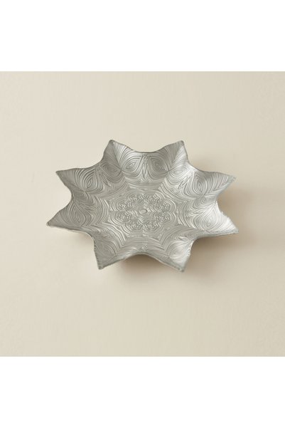 New Year Angelic Decorative Plate Silver