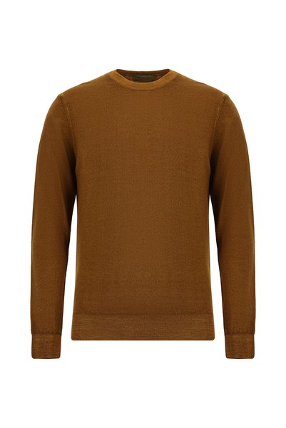 Crew Neck Regular Fit Wool Italian Knit Sweater