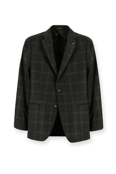 6 Drop Regular Fit Standard Cut Plaid Wool Jacket