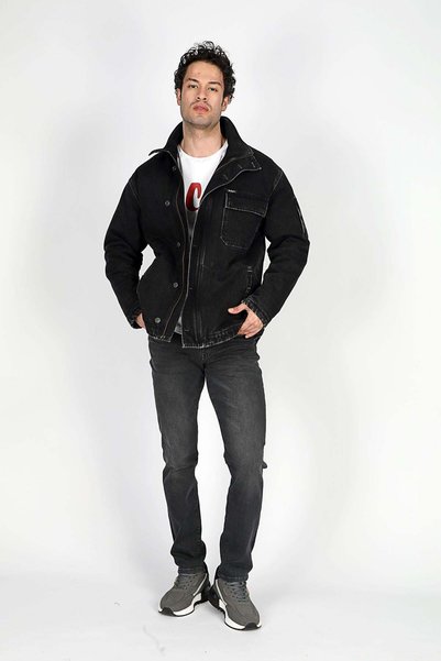 British 1 Men's 100% Cotton Denim Jacket
