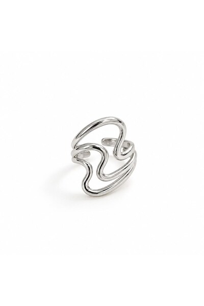 Steel Wave Ring (Adjustable)
