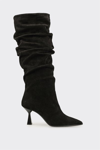 Black Leather Women's Boots