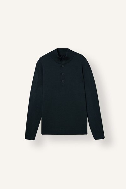 Standard Fitted Mock Neck Knit Sweater I4316AX26WN