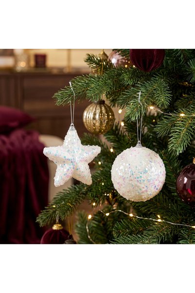 New Year Sparkle 2-Piece Tree Ornament Set