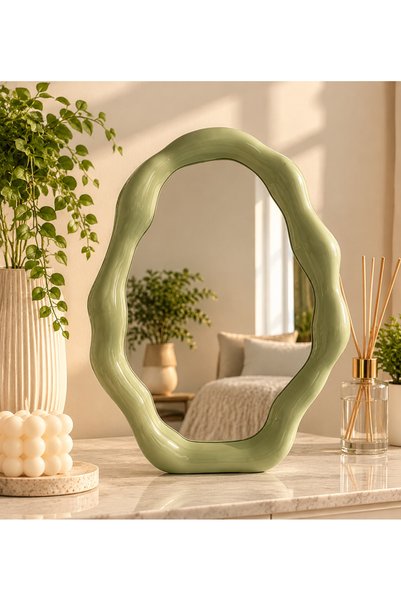 Cloud-Shaped Makeup Mirror, Jewelry Tray, Modern Wall Mirror