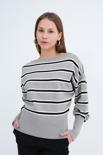 Striped Knit Sweater K2966