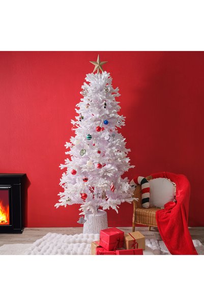 Karaca New Year Christmas Tree White Pine Tree 2000 Branches 210 cm
