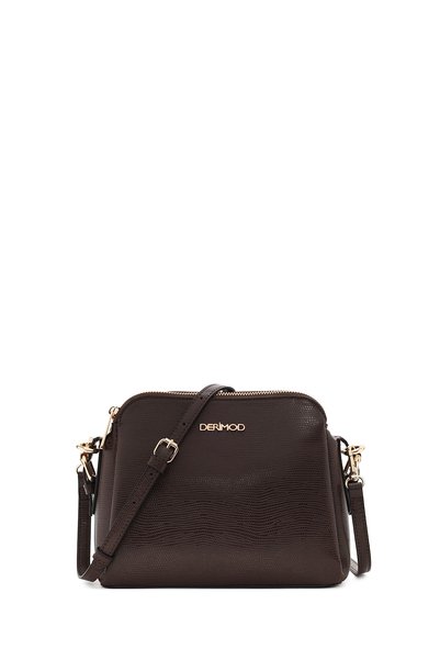 Women's Brown Long Strap Printed Crossbody Bag Wb15000354