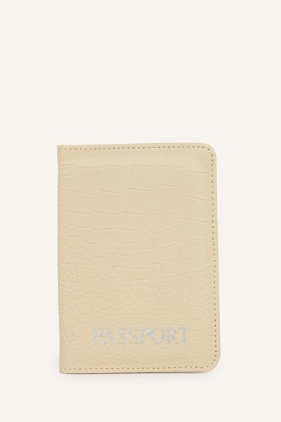 Women's Faux Leather Printed Passport Wallet J2092Axns