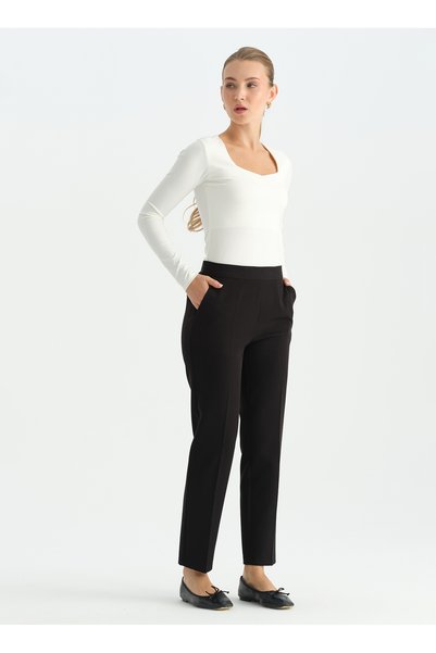 26Ksl5664 Black Women's Glittery Pants