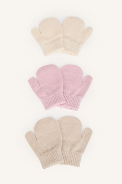3-Ply Knit Gloves for Baby Girls I1122A526WN