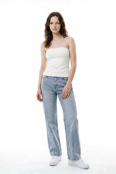 Women's High Waist Wide-Leg Denim Jean Pants